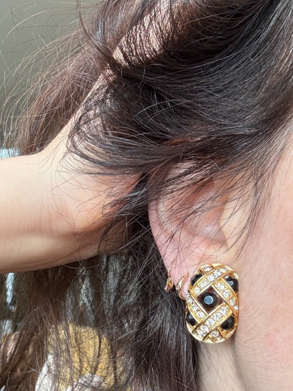Vtg Domed Gold Toned Clip-Ons